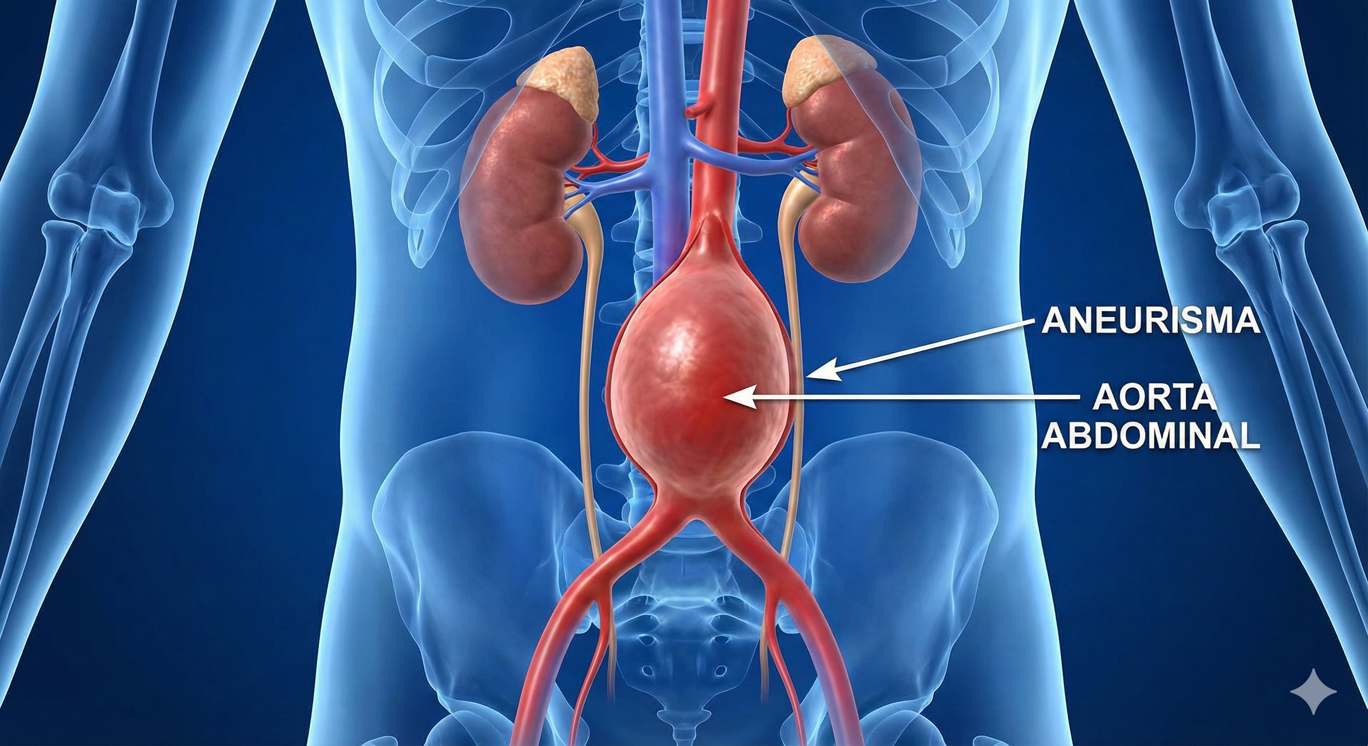 Ilustração de Aneurisma de Aorta Abdominal